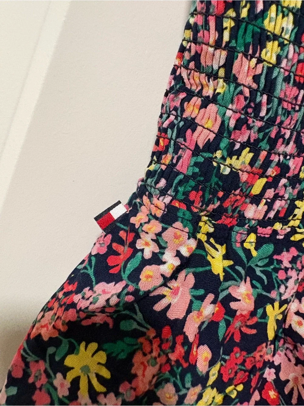 Tommy Hilfiger Strapless Floral Jumpsuit in Pink, Green & Blue